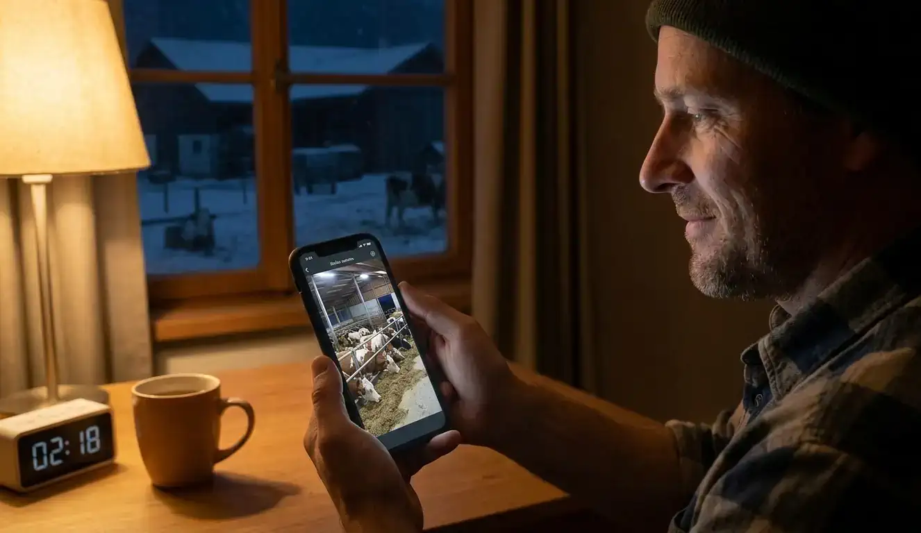Fjøskamera med app